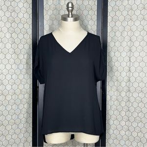 SHEIN V-Neck Shirt Sleeve Blouse